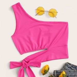 SHEIN ONE SHOULDER TOP